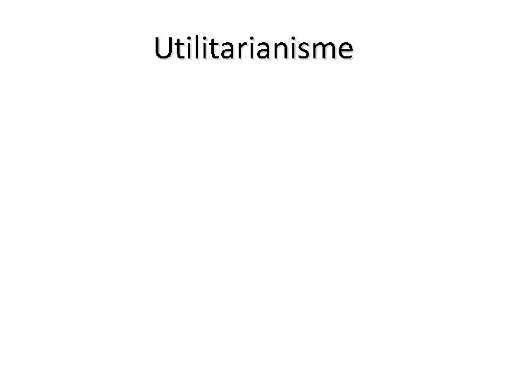 Utilitarianisme 