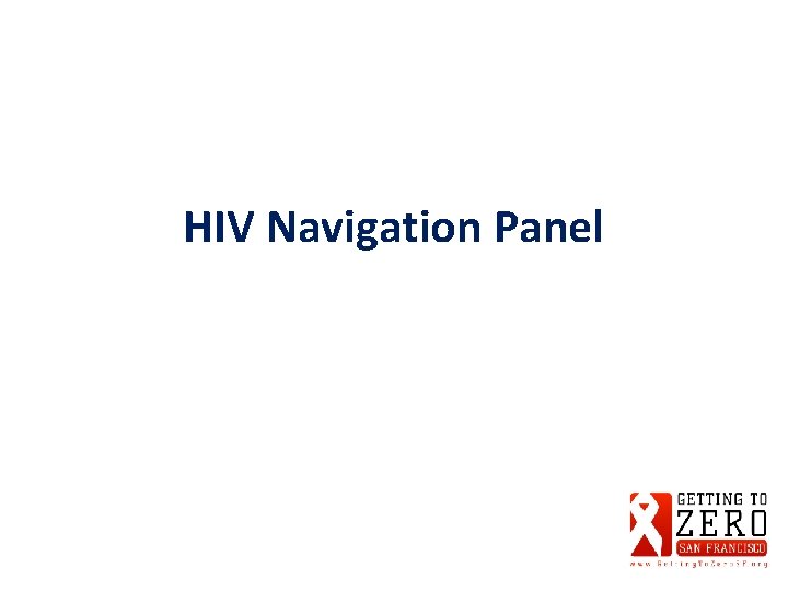 HIV Navigation Panel 