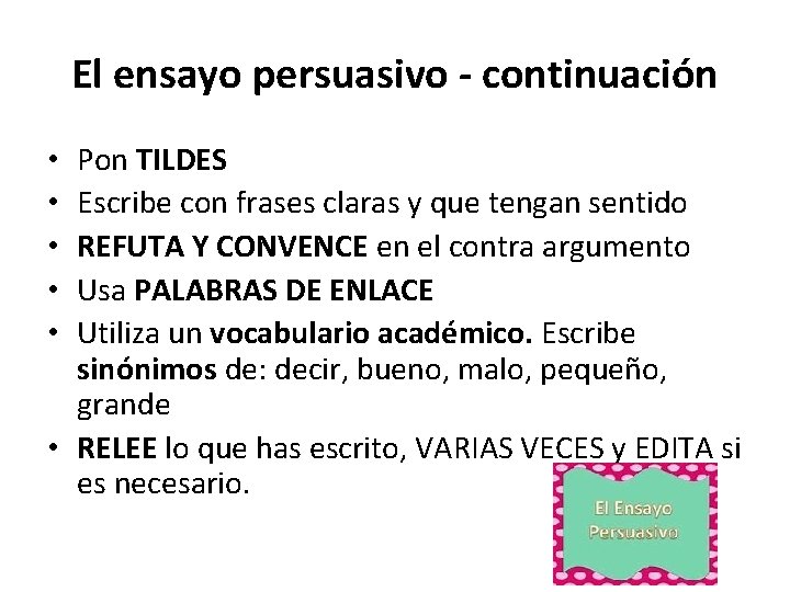 ltimas recomendaciones Examen de AP Espaol Lengua y
