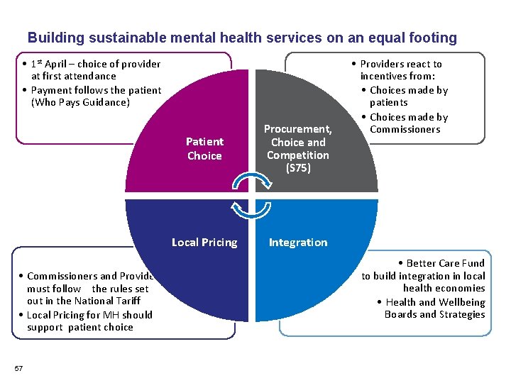 Building sustainable mental health services on an equal footing • 1 st April –