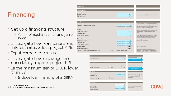 Financing › Set up a financing structure › A mix of equity, senior and