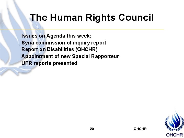 The Human Rights Council Issues on Agenda this week: Syria commission of inquiry report