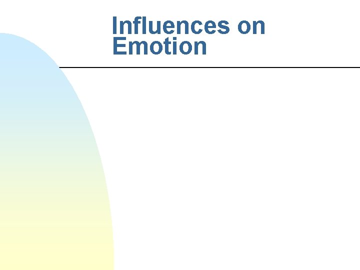 Influences on Emotion 