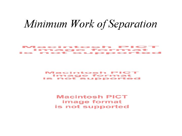 Minimum Work of Separation 