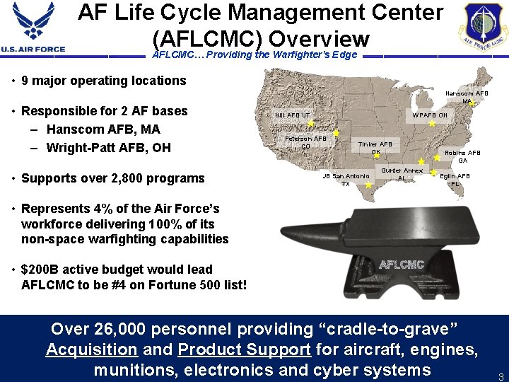 AF Life Cycle Management Center (AFLCMC) Overview AFLCMC… Providing the Warfighter’s Edge • 9
