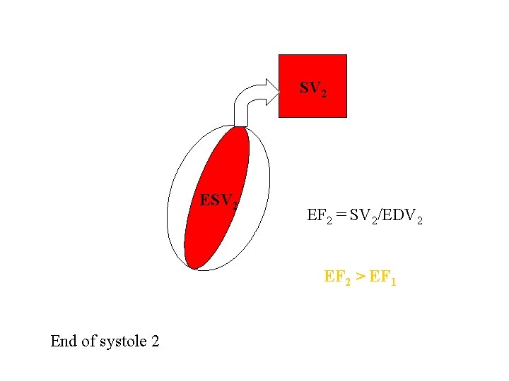 SV 2 EF 2 = SV 2/EDV 2 EF 2 > EF 1 End