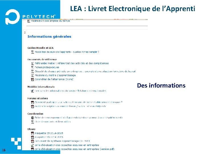 LEA : Livret Electronique de l’Apprenti II. Organisation alternance IESP 2 A 16 05/11/12