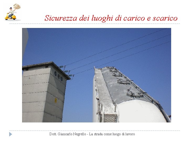 Sicurezza dei luoghi di carico e scarico Dott. Giancarlo Negrello - La strada come