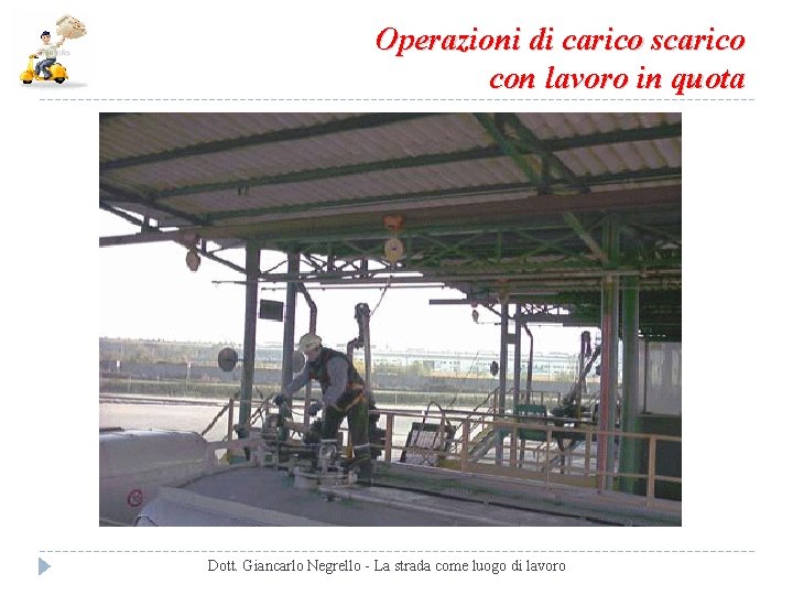 Operazioni di carico scarico con lavoro in quota Dott. Giancarlo Negrello - La strada