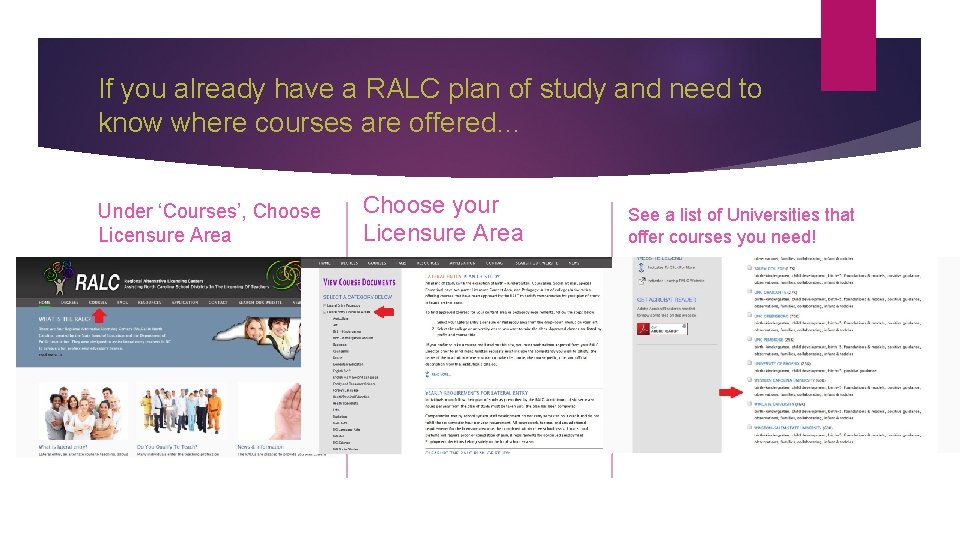 If you already have a RALC plan of study and need to know where