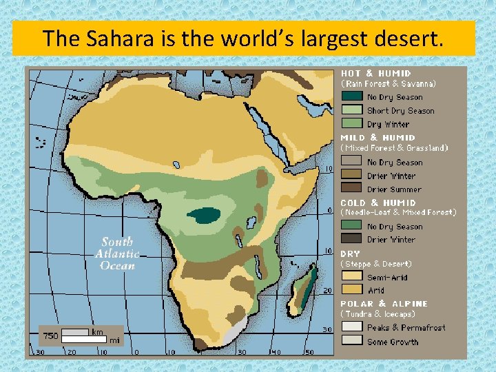 The Sahara is the world’s largest desert. 