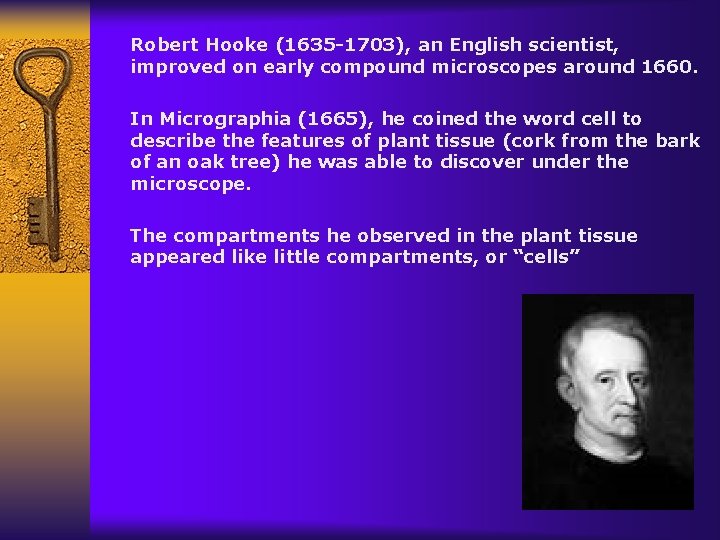 Robert Hooke (1635 -1703), an English scientist, improved on early compound microscopes around 1660.