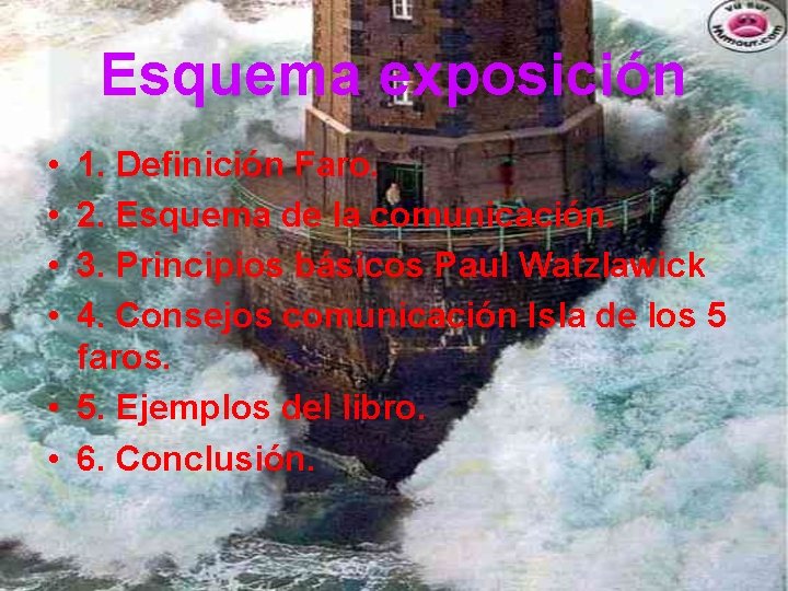 Esquema exposición • • 1. Definición Faro. 2. Esquema de la comunicación. 3. Principios Esquema exposición • • 1. Definición Faro. 2. Esquema de la comunicación. 3. Principios