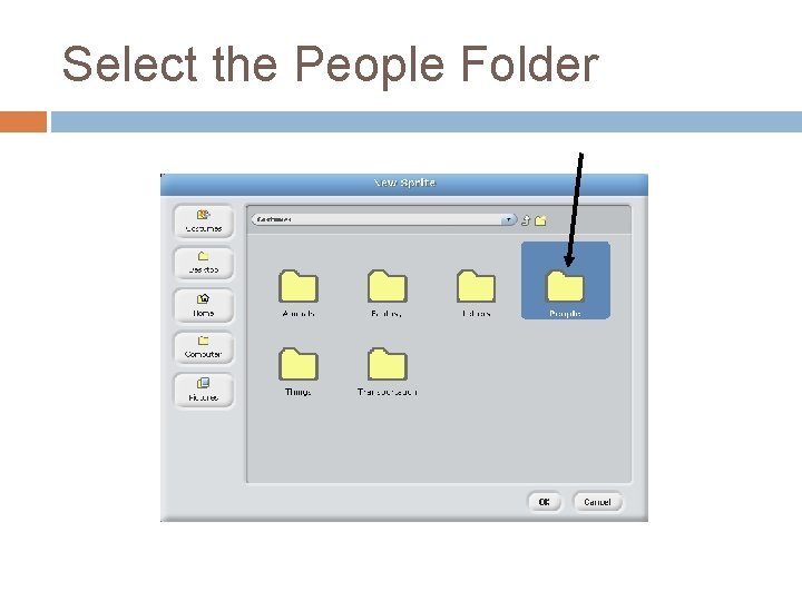 Select the People Folder Select the People Folder
