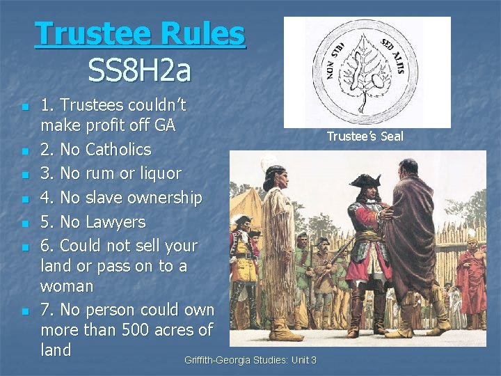 Trustee Rules SS 8 H 2 a n n n n 1. Trustees couldn’t