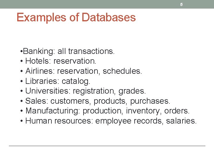 1 INTRODUCTION lecture 1 2 Data base concept