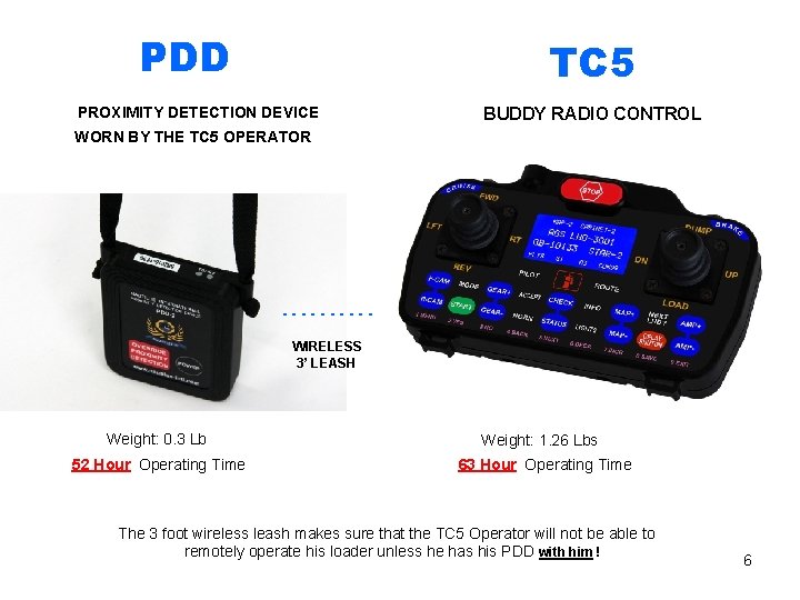 PDD TC 5 PROXIMITY DETECTION DEVICE BUDDY RADIO CONTROL WORN BY THE TC 5