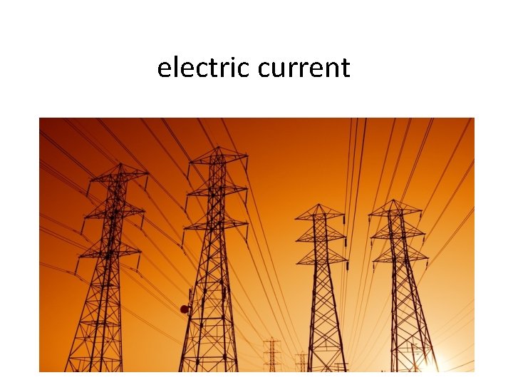 electric current 