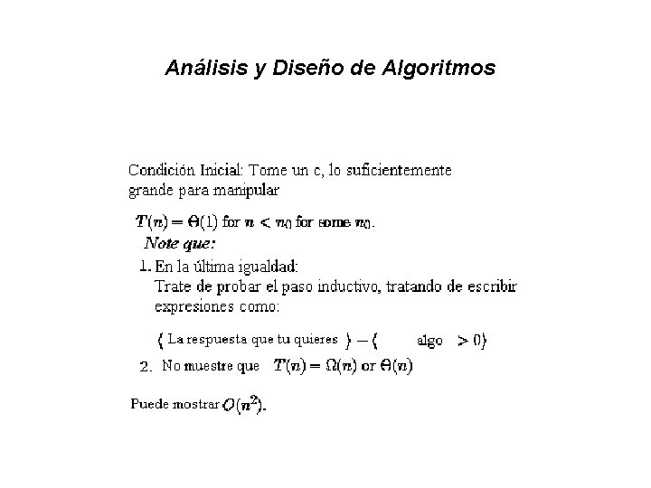 Análisis y Diseño de Algoritmos 