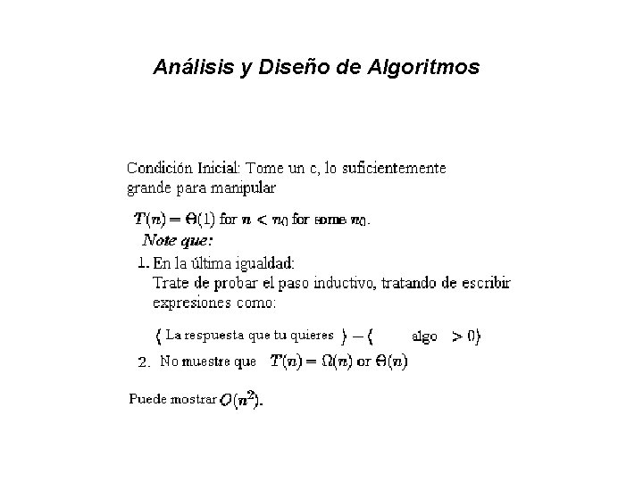 Análisis y Diseño de Algoritmos 