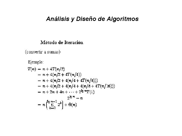 Análisis y Diseño de Algoritmos 