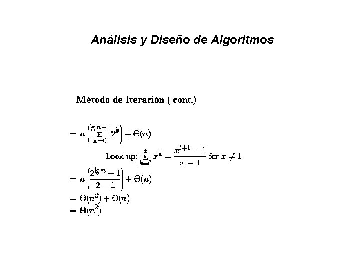 Análisis y Diseño de Algoritmos 