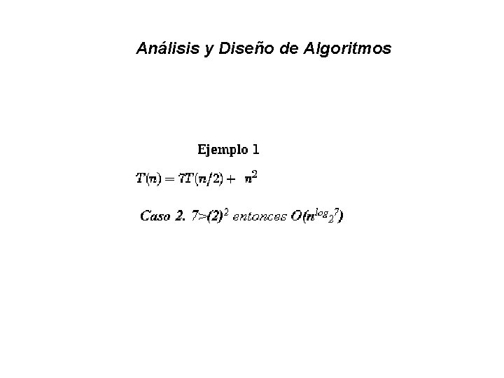 Análisis y Diseño de Algoritmos 