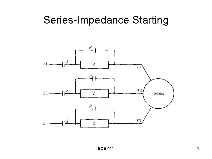 Series-Impedance Starting ECE 441 1 