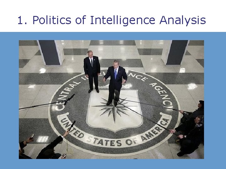 1. Politics of Intelligence Analysis 