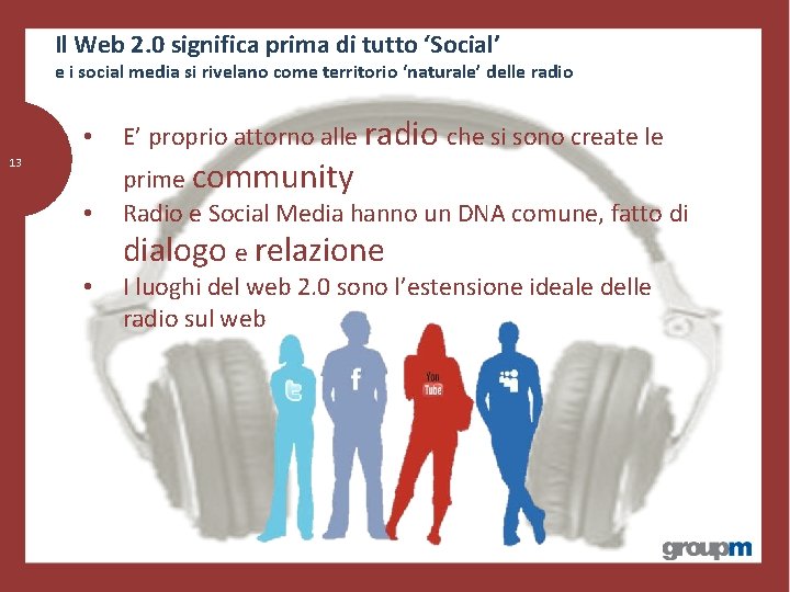 Il Web 2. 0 significa prima di tutto ‘Social’ e i social media si