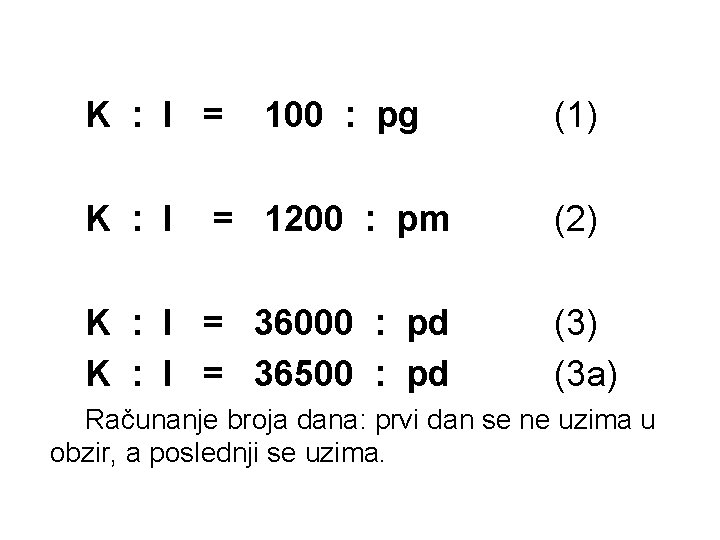 K : I = K : I 100 : pg (1) = 1200 :
