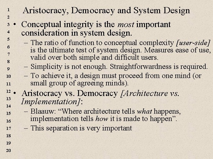 1 2 3 4 5 6 7 8 9 10 11 Aristocracy, Democracy and 1 2 3 4 5 6 7 8 9 10 11 Aristocracy, Democracy and