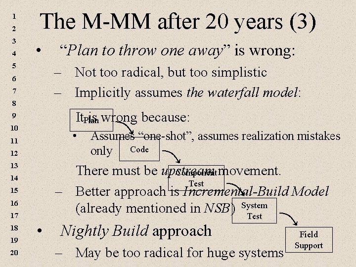 1 2 3 4 The M-MM after 20 years (3) • 5 – Not 1 2 3 4 The M-MM after 20 years (3) • 5 – Not