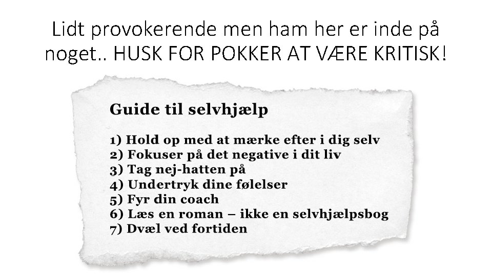 Lidt provokerende men ham her er inde på noget. . HUSK FOR POKKER AT