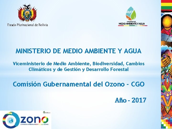 MINISTERIO DE MEDIO AMBIENTE Y AGUA Viceministerio de Medio Ambiente, Biodiversidad, Cambios Climáticos y