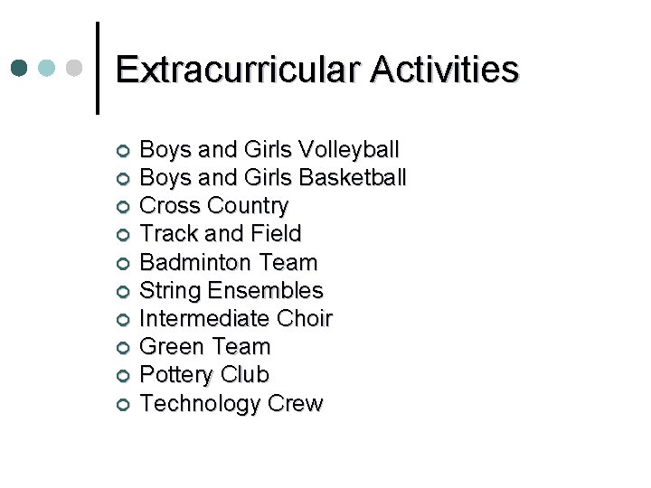 Extracurricular Activities ¢ ¢ ¢ ¢ ¢ Boys and Girls Volleyball Boys and Girls Extracurricular Activities ¢ ¢ ¢ ¢ ¢ Boys and Girls Volleyball Boys and Girls