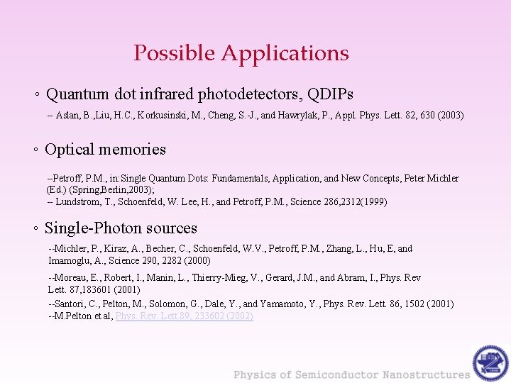 Physics Of Semiconductor Nanostructures Http Www Cc Nctu