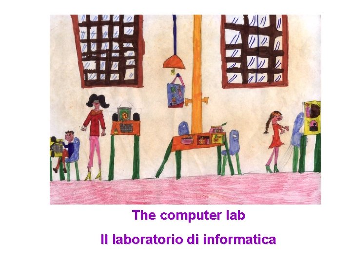 The computer lab Il laboratorio di informatica 
