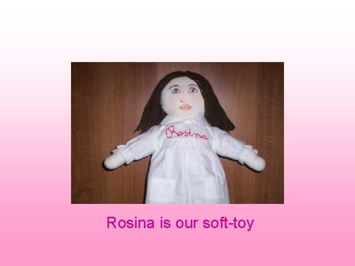 Rosina is our soft-toy 