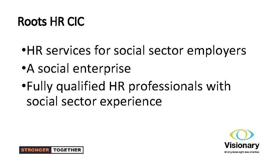 Roots HR CIC • HR services for social sector employers • A social enterprise