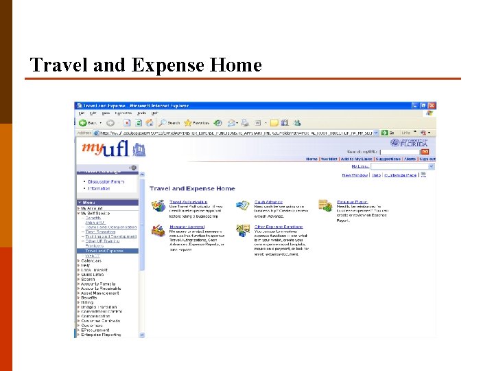 Travel and Expense Home 