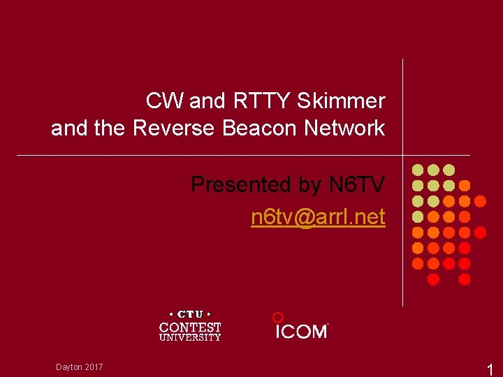 CW and RTTY Skimmer and the Reverse Beacon Network Presented by N 6 TV