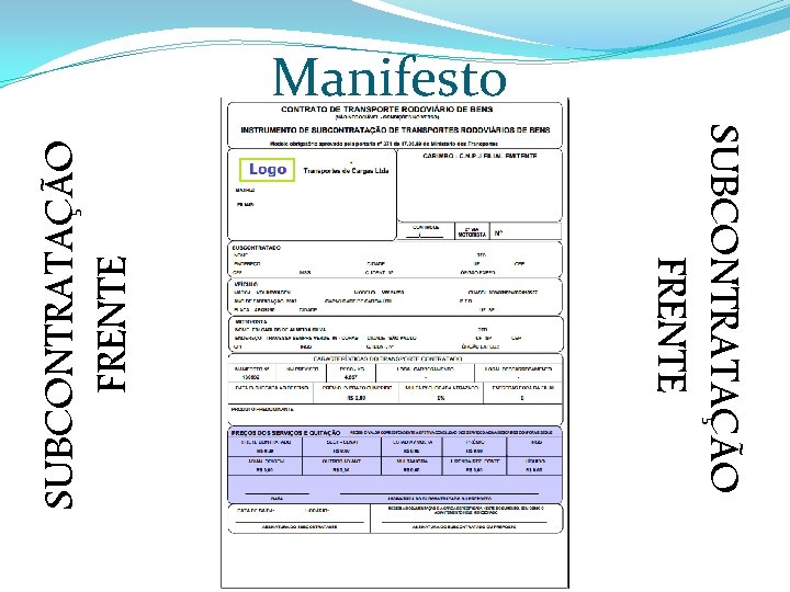 SUBCONTRATAÇÃO FRENTE Manifesto 