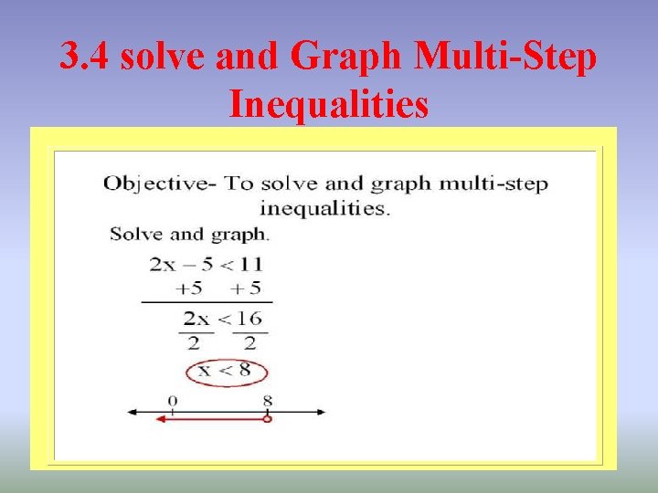 3. 4 solve and Graph Multi-Step Inequalities 3. 4 solve and Graph Multi-Step Inequalities