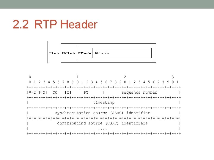 2. 2 RTP Header 