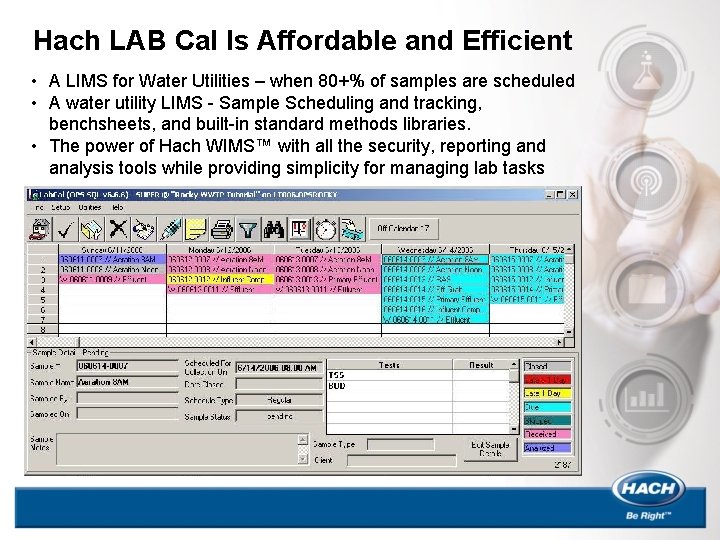 Hach LAB Cal Is Affordable and Efficient • A LIMS for Water Utilities –