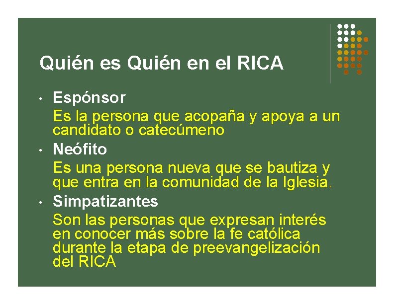 Quién es Quién en el RICA • • • Espónsor Es la persona que