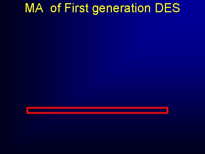 MA of First generation DES MA of First generation DES