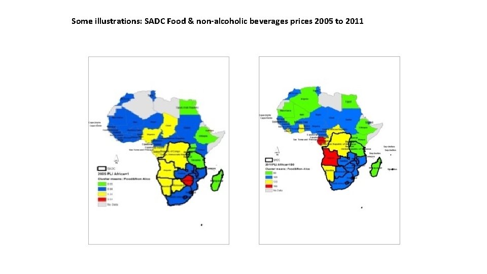 Some illustrations: SADC Food & non-alcoholic beverages prices 2005 to 2011 