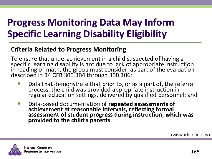 Progress Monitoring Data May Inform Specific Learning Disability Eligibility Criteria Related to Progress Monitoring